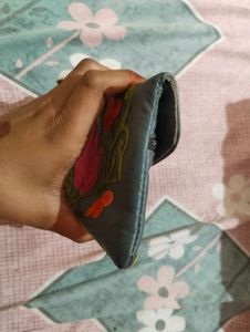 Floral Embroidered Purse
