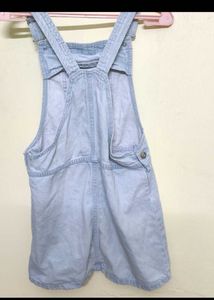 Light Wash Denim Pinafore Dress