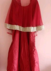 Indo Western Gown dress with detachable pochu