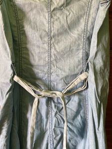 Light Wash Denim Button-Up Dress