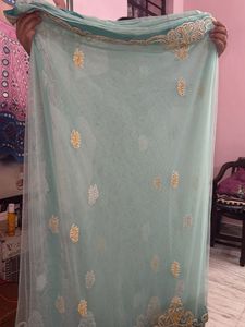 Elegant Embroidered Net Dupatta