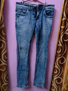 Stylish Blue Distressed Jeans