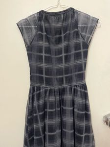 Chic Plaid Sheer Sleeve Top