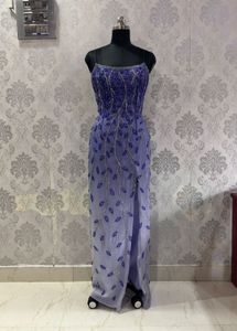 Stunning Beaded Lavender Gown