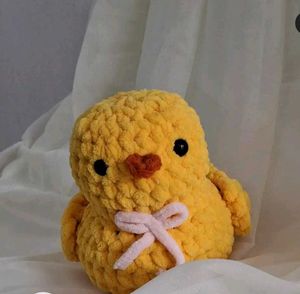 Adorable Crochet Chick Plush Toy