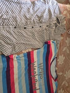 Gingham Checkered Button-Up Shirt