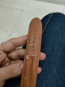 Classic Brown Leather Strap Watch