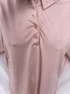 Pink Short Sleeve Polo Shirt