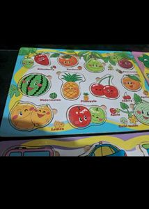 Combo of Smiley Shape &amp;Fruits  Educational Boards