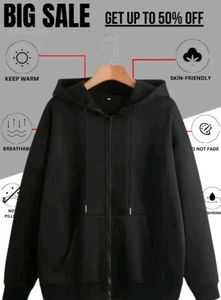 Black Zip-Up Hoodie