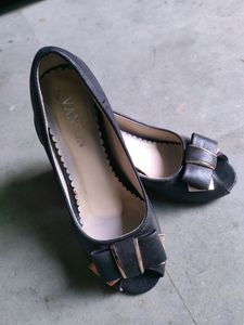 Black Open Toe Heels