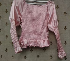 Light Pink Satin Top