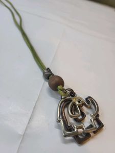 Faux Leather Elephant Statement Necklace