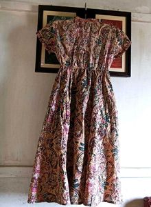 Boho Paisley Print Midi Dress