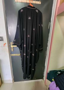Elegant Black Abaya with Bow Detail
