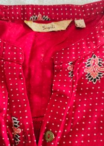 Red branded kurti