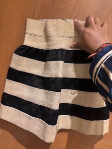 Chic Striped Mini Skirt