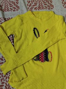 Cute Bunny Yellow Sweater