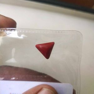 4.10 CTS. Red Italian Triangular Coral Gemstone
