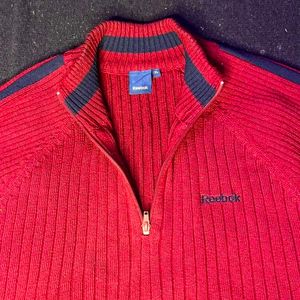 Reebok Half Zip Ribbed Sweater