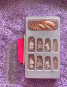 3D Crystal Diamond Nails Tips Professional Design
