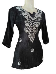 beautiful grey short kurti