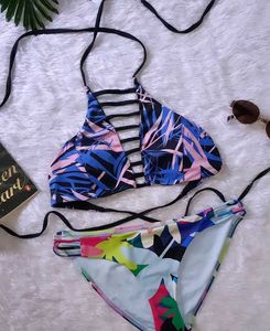 Vibrant Floral Print Bikini Set