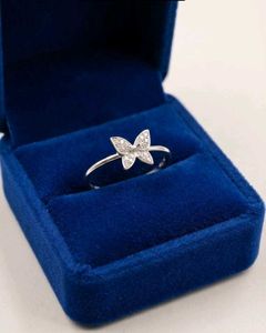 Sparkling Butterfly Ring 925