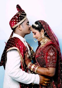 Stunning maroon Bridal Lehenga with double dupatta