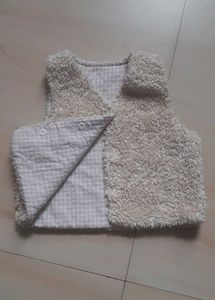 Cozy Fleece Vest &amp; Plaid Skirt Set