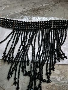 Chic Black Beaded Necklace