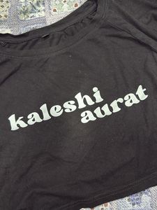 Black Graphic Crop T-Shirt