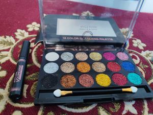 Glitter Eyeshadow Palette &amp; Mascara Set