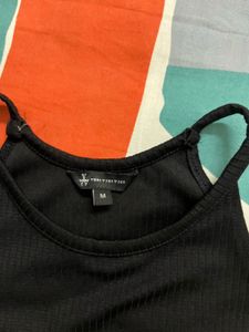 Black Cold Shoulder Ribbed Crop Top