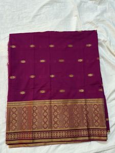💜Purple Banarasi Fabric With Heavy Zari Work