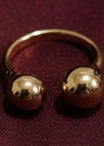 Elegant Gold Ball Ring