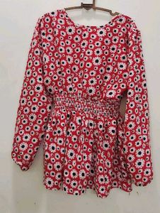 Floral Smocked Waist Blouse