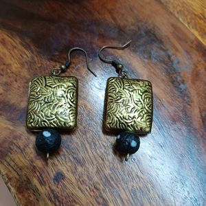 Stylish Handcrafted Earrings In Brass