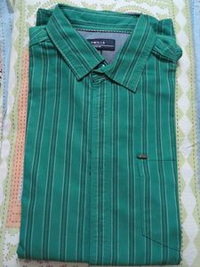 Green Striped Casual Shirt - Full Sleeves