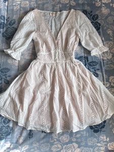 Boho Eyelet Mini Dress