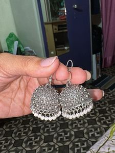 Oxidized Silver Mirror Work Choker Set