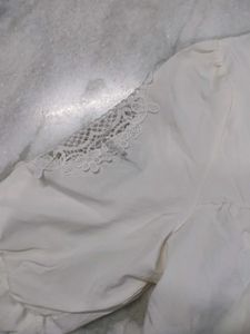Elegant White Lace Sleeve Top