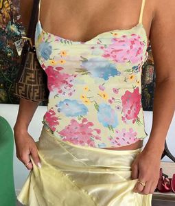 Pastel Floral Y2K Cami Top🌻🌷
