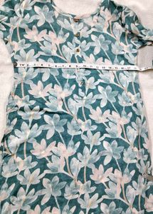 Green Floral Print Kurta