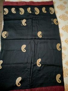 Elegant Black Paisley Saree