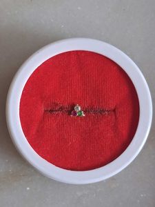 Gold Nose Pin with stones