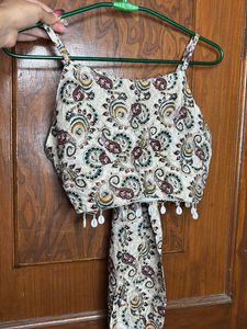 Boho Ethnic Tie-Back Blouse