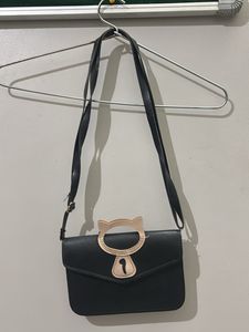 Cute Black Cat Crossbody Bag