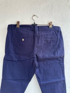 Classic Navy Blue Cotton Pants