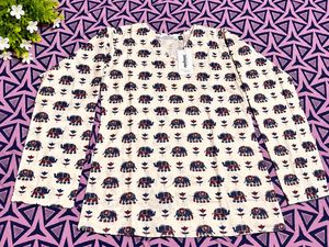 🐘 Modran Handloom Cotton Printed Short Kurti